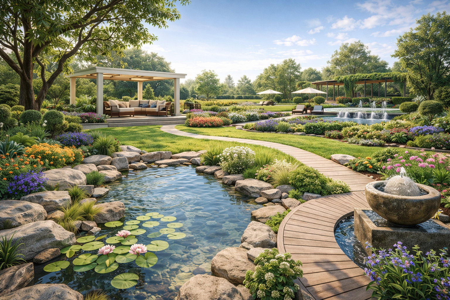 3D Visualization of landscape design in SketchUp